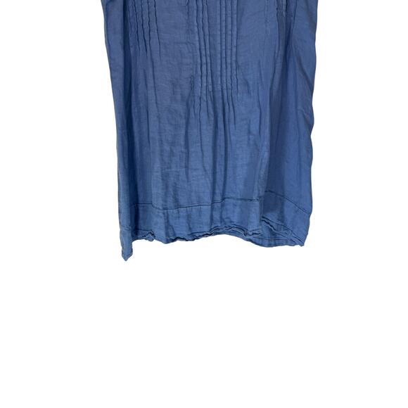 Free People CP Shades Dress Blue Lagenlook Linen Regina Tunic Relaxed Large‎ - Picture 5 of 15